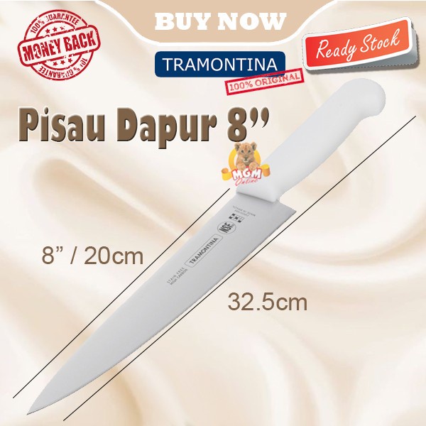 Made in Brazil Tramontina Chef Knife 8in Pisau Dapur NSF 20CM PRESS