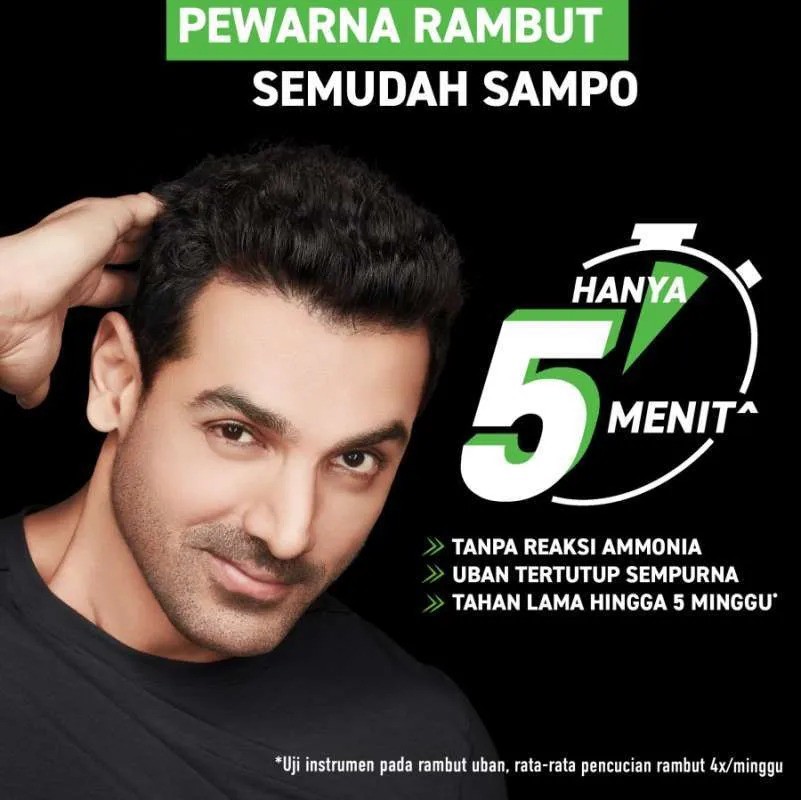 GARNIER MEN Shampoo Color Hair Sachet | Pewarna Rambut Cat Rambut Semir Rambut by AILIN