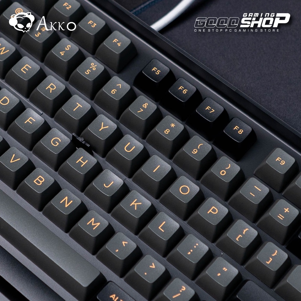 Akko Black &amp; Bronze Keycap Set (158-Key) ASA - Keycap Set