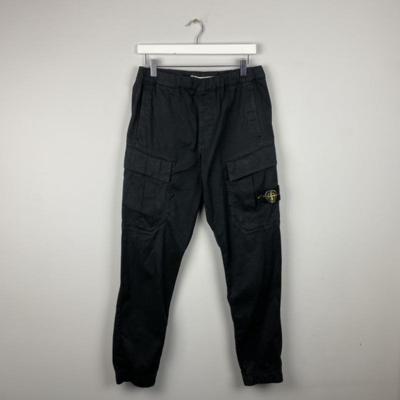 stone island black cargo pants