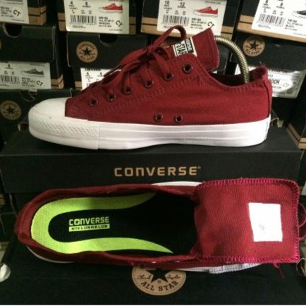 Sepatu Converse CT Chuck Taylor Red Maron Made in Vietnam Sol Lunarlon