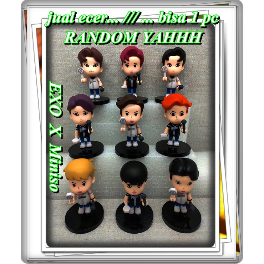 Jual Satuan Topper Cake Figure KPOP EXO X Miniso Termurah