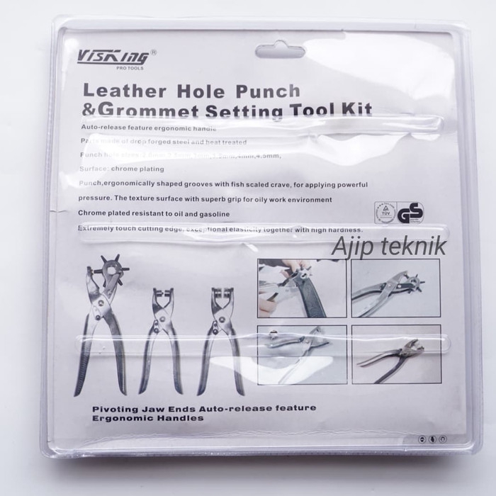 Pembolong Sabuk Leather Hole Punch 3 pcs Visking