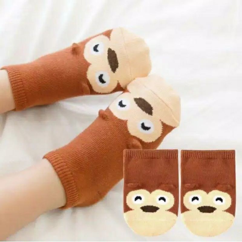 Kaos Kaki Bayi Anti slip Import Motif Animal / Baby Socks