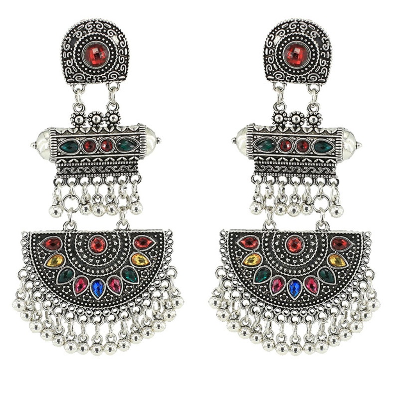 Siy Anting Tusuk Gantung Desain Jhumki Gaya Bohemianindiantradisional Untuk Wanita