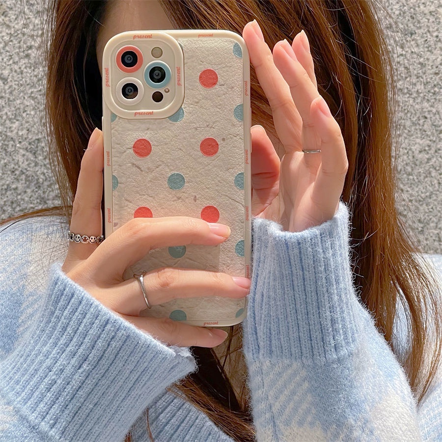 Gelombang Dot Pola Ponsel Case untuk iPhone 7 8 Plus 12 13 11 Pro Max X Xs Max Xr Silikon Lembut Pelindung Case Tpbd