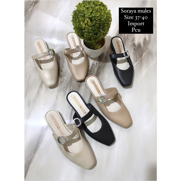 GJAZ SANDAL SEPATU MULES SORAYA