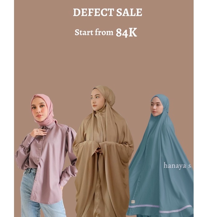 hanayascarves - Defect Mukena & Hawa Shirt | Defect Minor | Defect Kemeja