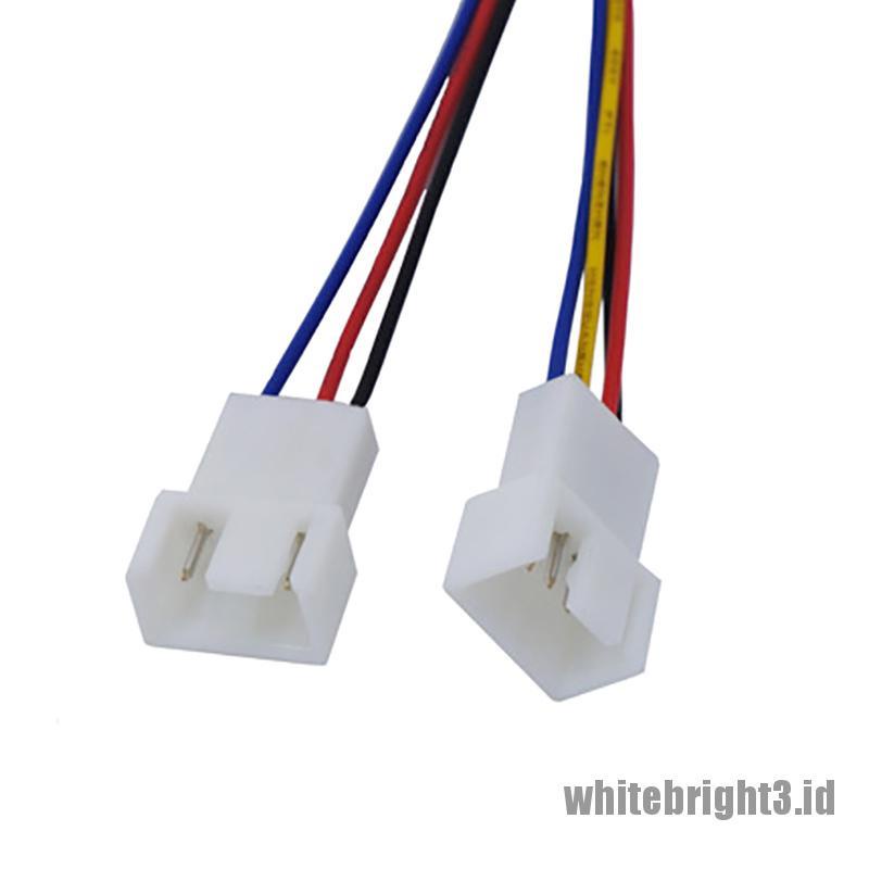 &lt; White3 &gt; Kabel Power Kipas Angin 12cm PH2.0 4Pin Ke Double 3Pin / 4Pin Bahan PVC