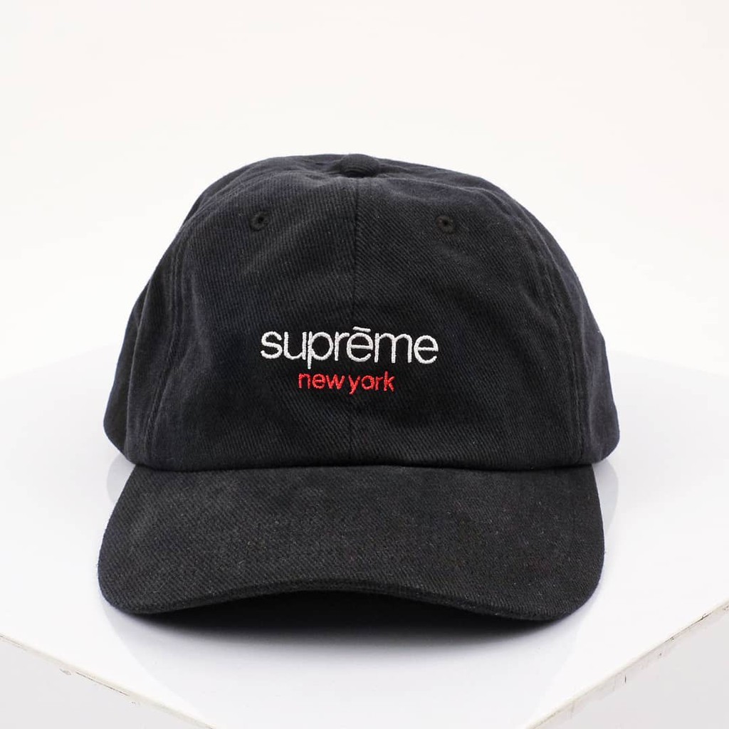 Supreme Corduroy Classic Logo Cap Black