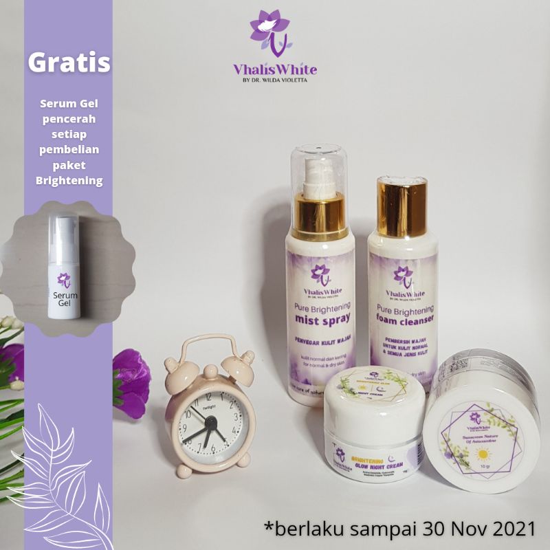 VHALIS WHITE | PAKET CREAM PENCERAH | GLOWING BY DR WILDA | PRODUK VIOLETTA SKINCARE