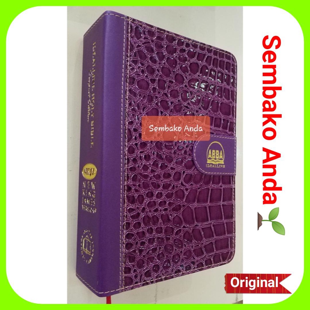 A) Alkitab 2 bahasa NKJV Inggris Indonesia. Idealline Holy Bible Abba. New King James Version