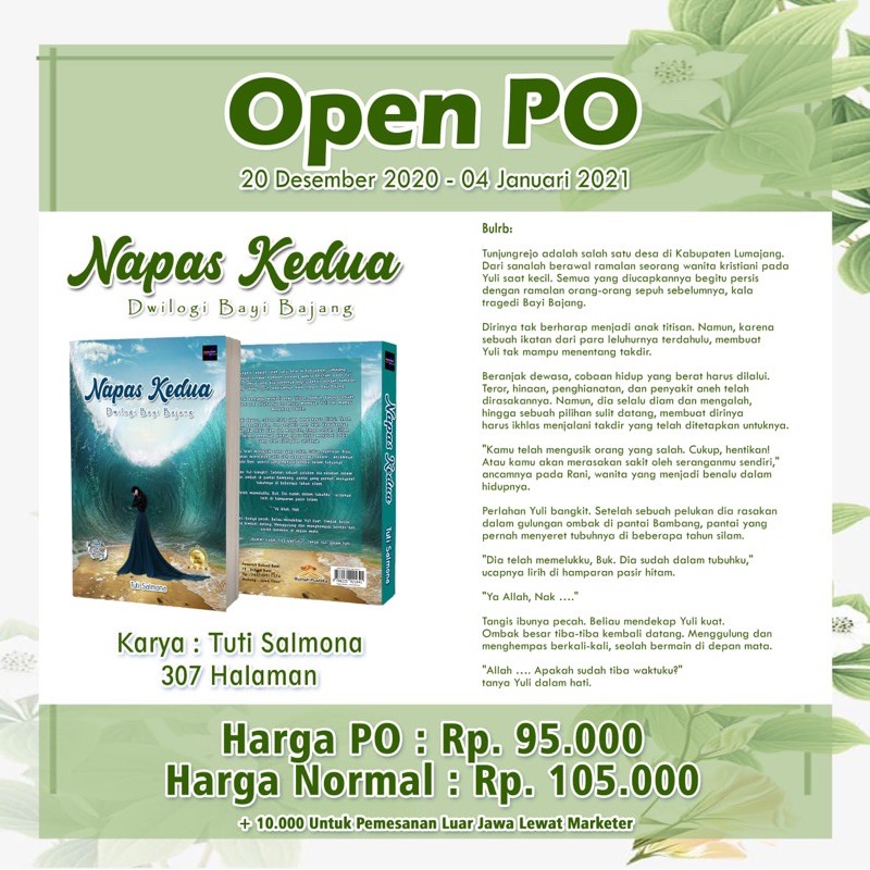 Novel Napas Kedua Tuti Salmona Shopee Indonesia