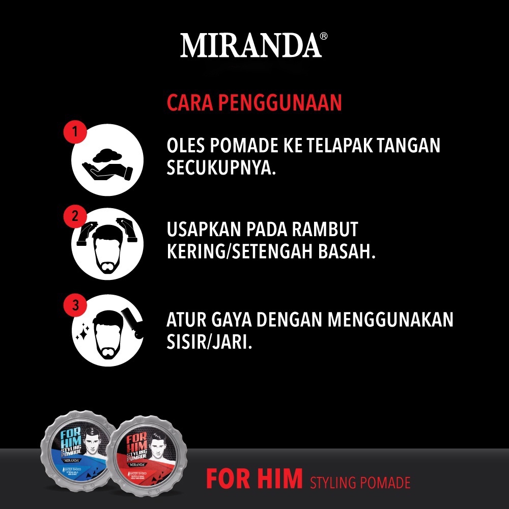 Miranda Pomade Water Based - For Him Styling Pomade Miranda 100gr