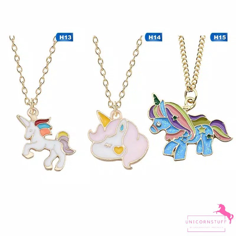 Kalung Unicorn Kalung dengan Motif Unicorn Anak Gold