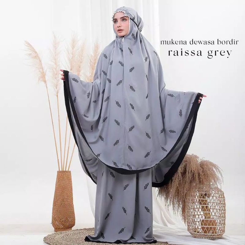 Mukena Dewasa Raisa Jumbo Rayon Bordir