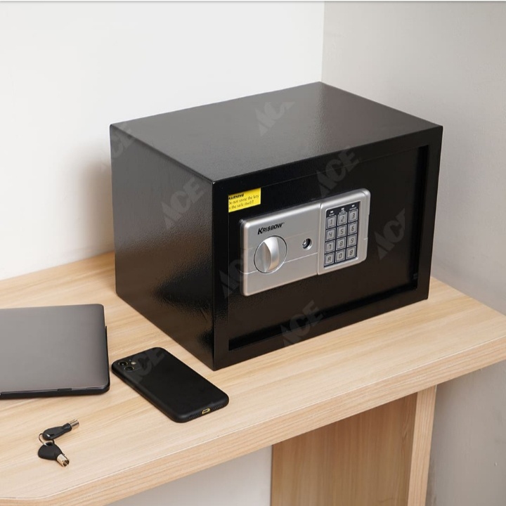 Krisbow Brankas lemari besi kotak penyimpanan besi 20cm & 25cm