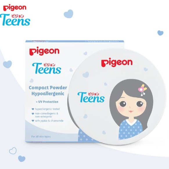 [[ BIRU ]] PIGEON TEENS COMPACT POWDER HYPOALLERGENIC