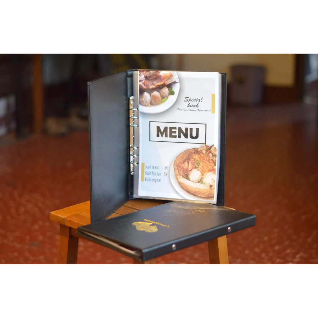 buku menu kulit sintetis