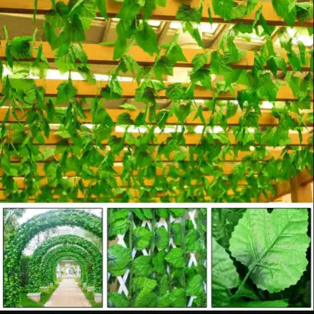 DR07 Daun Rambat Anggur Jumbo / Daun Rambat Jumbo / Daun Rambat / Anggur / Daun Plastik Dekorasi