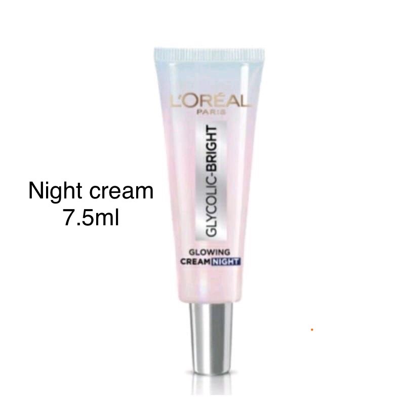 LOreal Paris Glycolic Bright Day - Night Cream 7.5 ml tube/ Krim siang - malam pencerah Glowing travel size