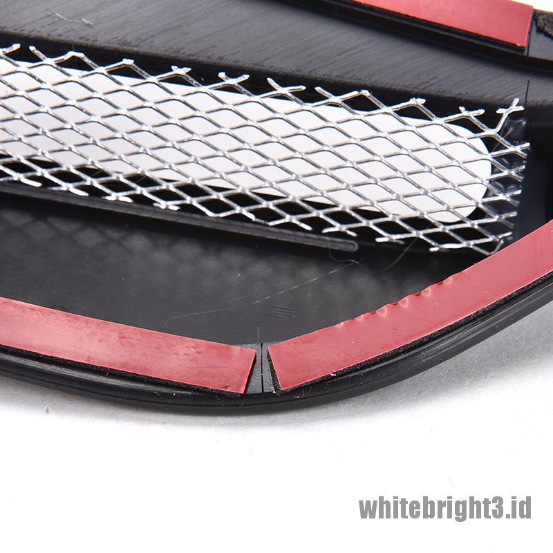 2 pcs Simulasi Ventilasi Udara Samping Mobil Warna Putih