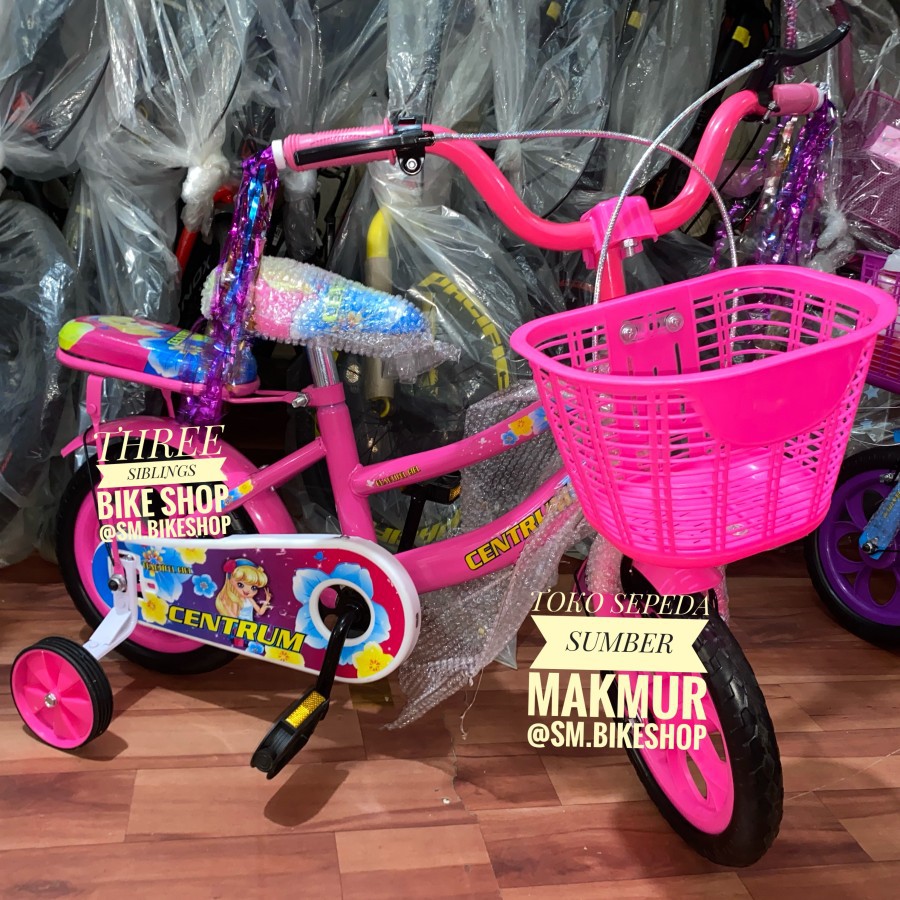 SEPEDA MINI ANAK PEREMPUAN CENTRUM 12 INCH PINK BAN EVA