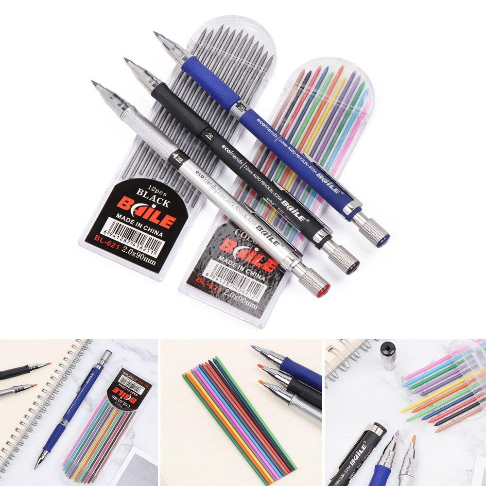 Top Mekanik Pensil Multicolor Alat Tulis Halus Refill Otomatis