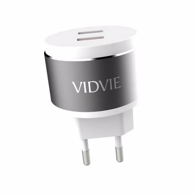 VIDVIE 2 USB PORT MICRO CHARGER PLE211 (USB CABLE INCLUDED-MICRO)