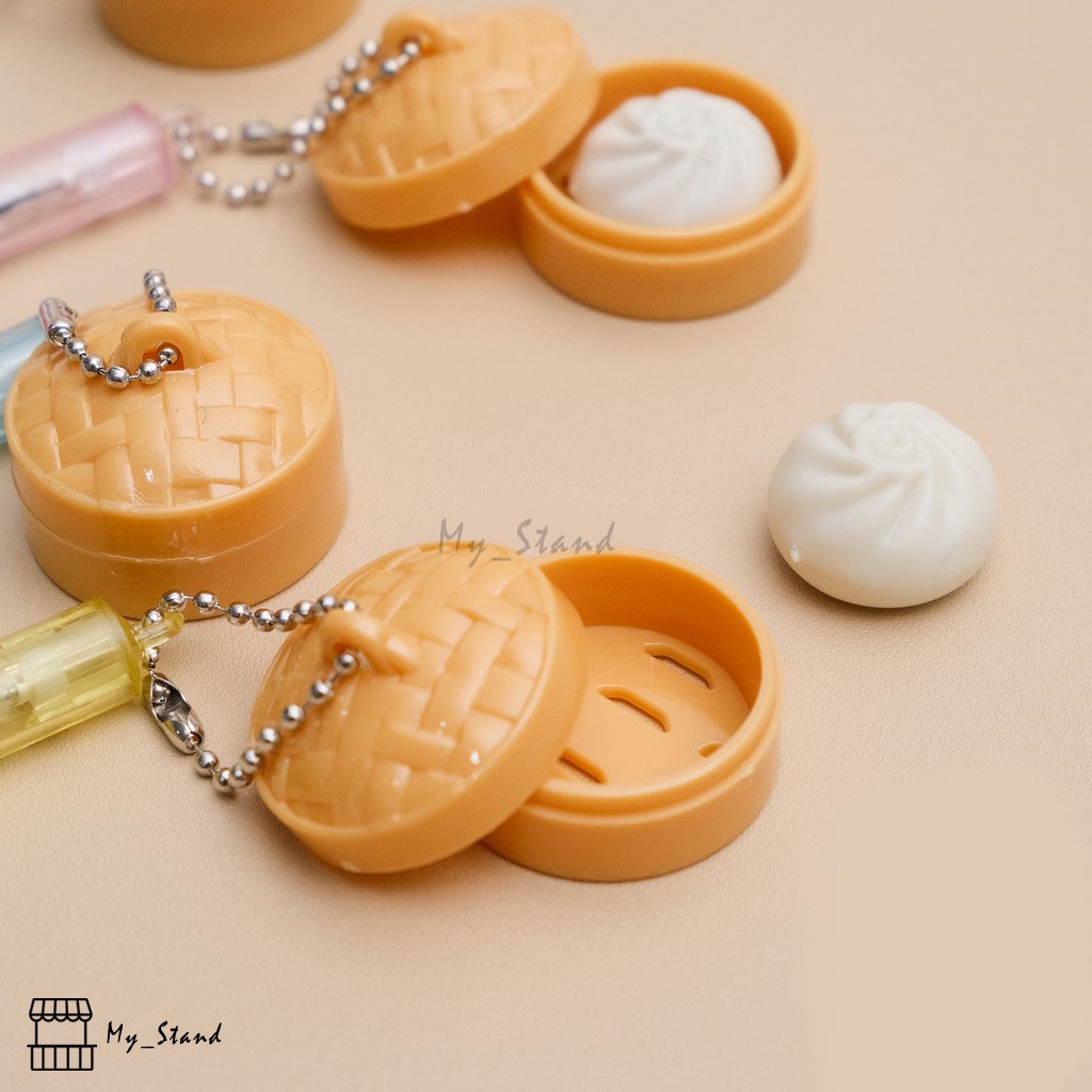 Satuan 1 & 4 pcs Pena Gantungan xiao long bao pao Pen Bolpen Pulpen Bolpoin Karakter dimsum dumpling