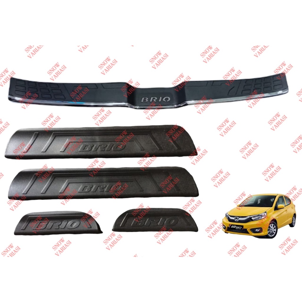 Paket Sillplate Samping Belakang Hitam Cream Sporty Brio 2018 2022 Up