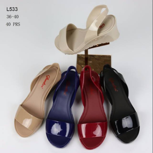 L533 Sepatu Sendal Wedges Glanzton