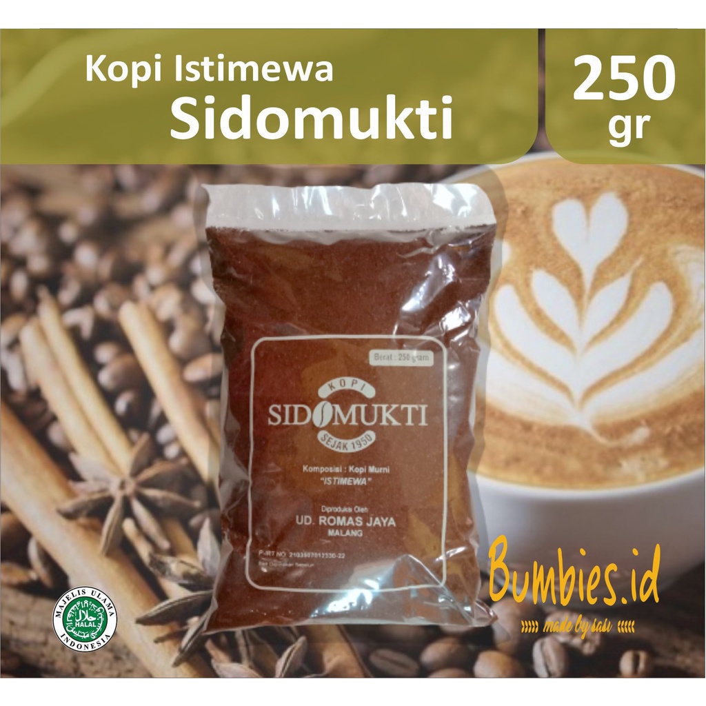 Kopi Bubuk Istimewa SidoMukti 250gram/ Kopi Asli Murni/ Kopi Angkringan / Kopi Herbal / Kopi Robusta