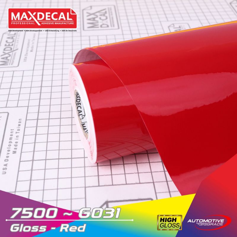 Skotlet stiker motor merah glossy
