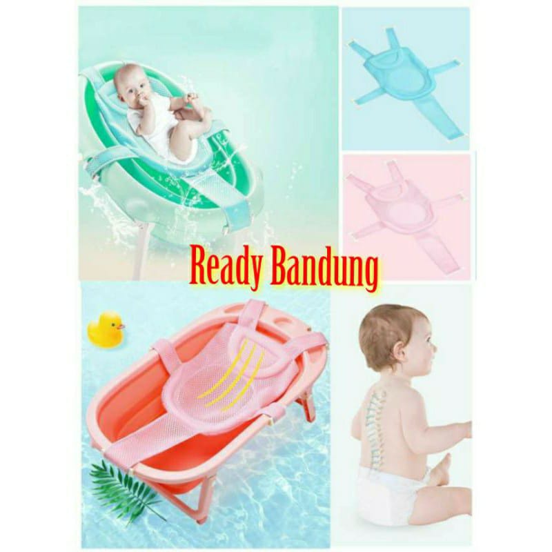 ORI Jaring Mandi Bayi Premium Busa besar Jaring Alas Mandi Bayi Ukuran Besar/Alas Mandi Bayi Baby bath Helper Premium Praktis Busa Tebal Baby Bather Jala Bak Mandi Jaring Duduk Bayi