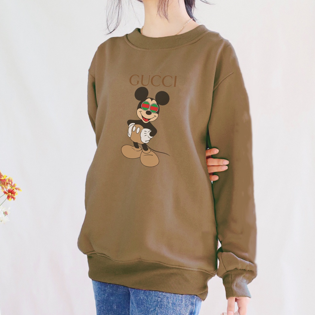 Sweater Mickey Mouse Gucc Iconic Terbaru | Sweater Wanita &amp; Pria | Dhea Fashion