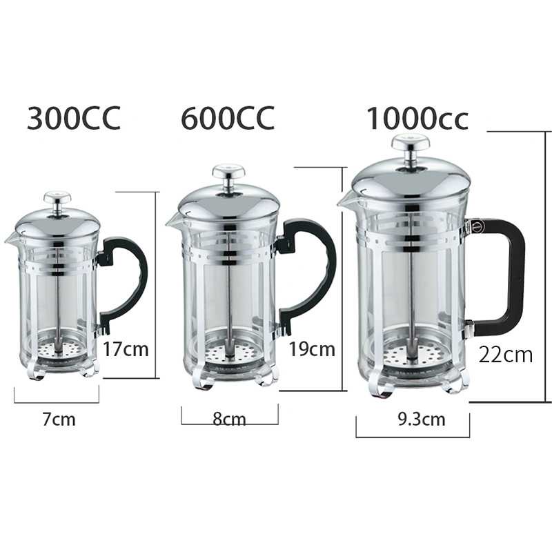 (BISA COD) RVOSTR YoLife Glass Kettle French Press Coffee Tea Maker Pot 600ml - YL01