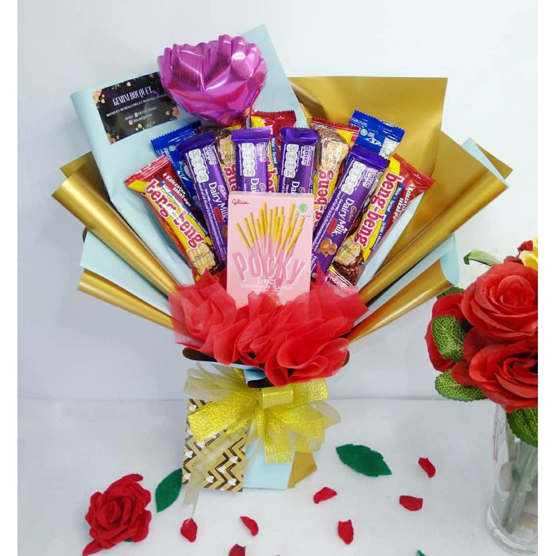 

Buket Snack /Bouquet snack, buket coklat,buket wisuda, buket bunga, buket boneka, buket cantik, coklat, valentine, kado, hadiah, gift, buket ultah