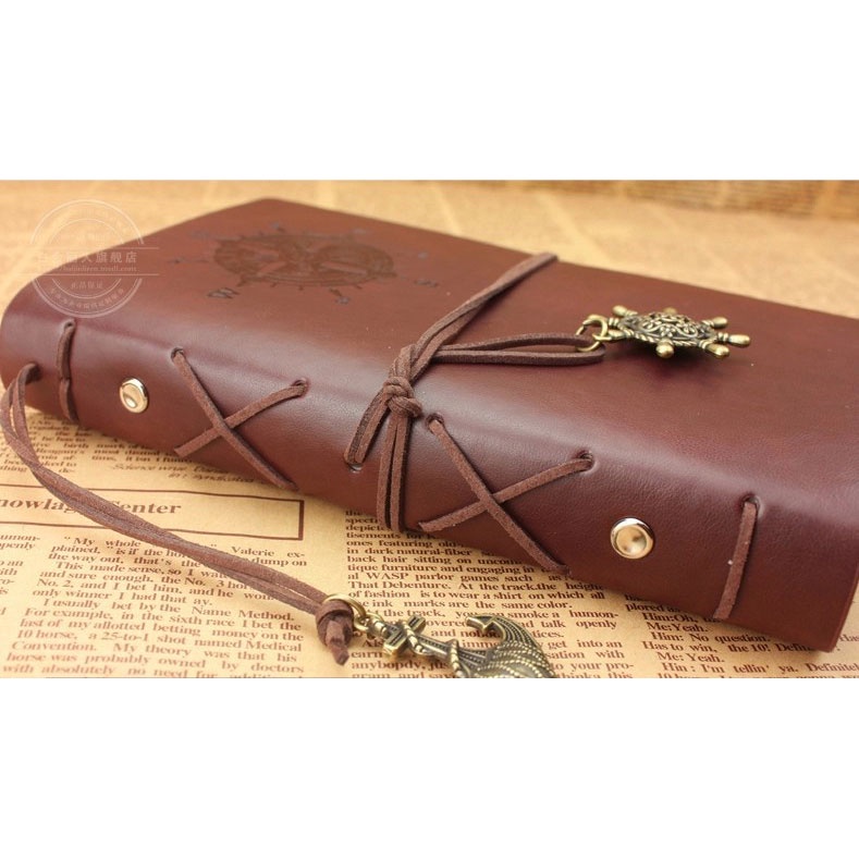 Buku Catatan Binder Kulit Retro Pirate