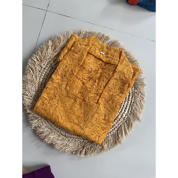 kebaya brokat sofia stretch tangan panjang ukuran L