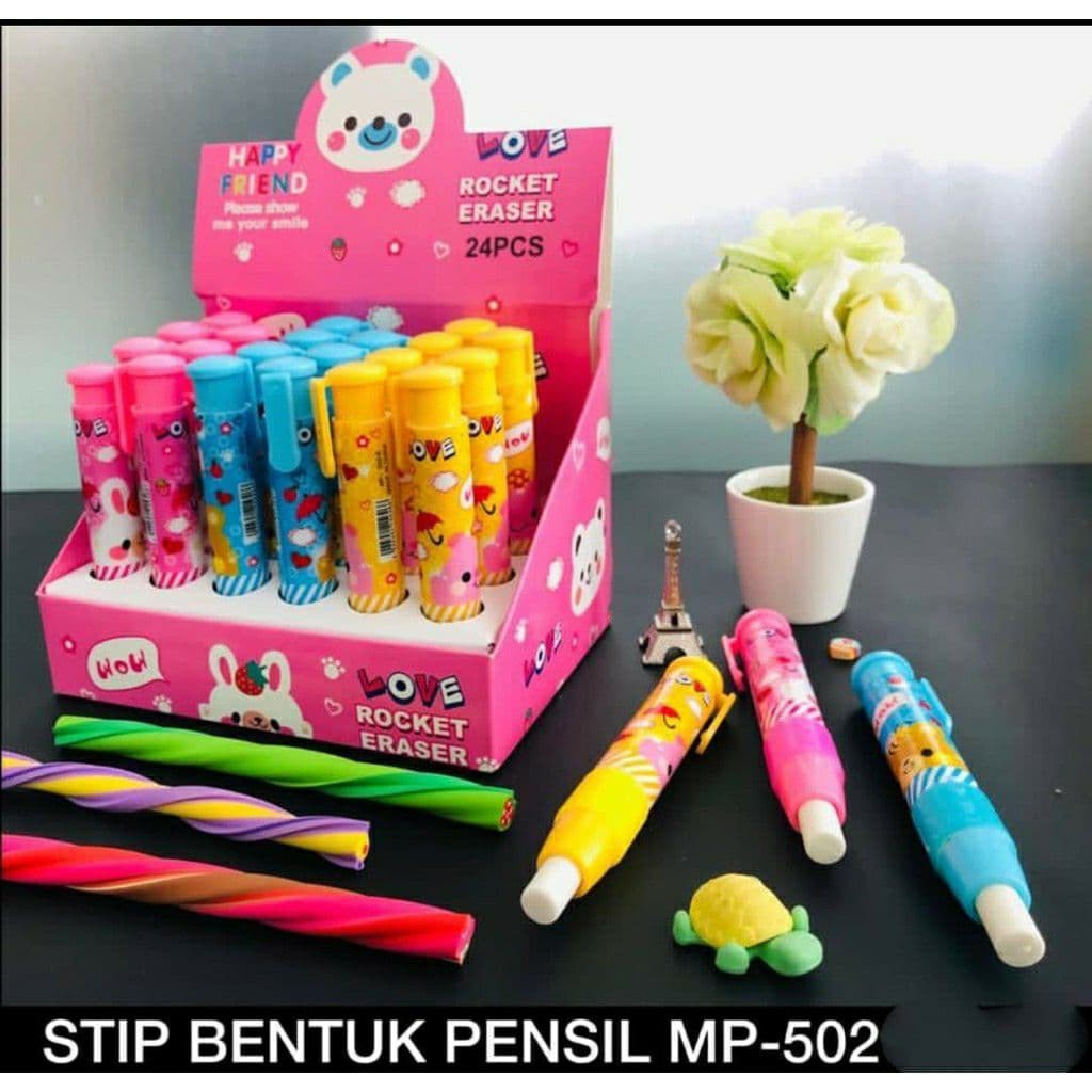 

High Quality Penghapus Pensil Pencil Eraser Fancy Rocket Premium Aneka Warna