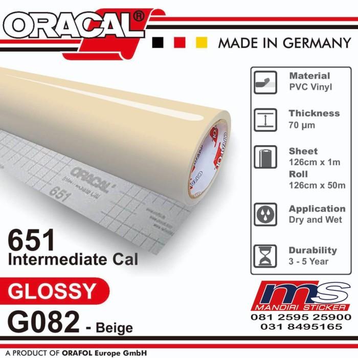 Sticker ORACAL 651 - G082 Beige Gloss Cutting Stiker [METERAN]