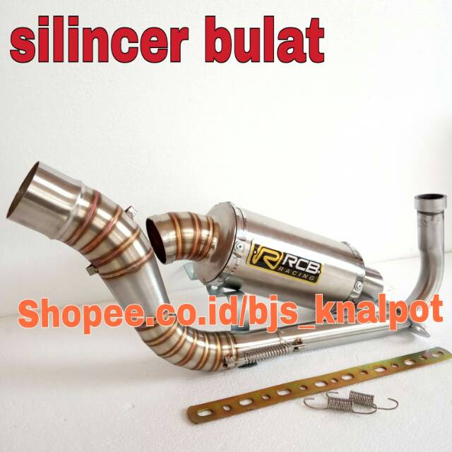 Knalpot rcb bulat PNP BEAT lama karbu fi mio sporty z m3 fino vario scoopy xride aerox Nmax mio soul