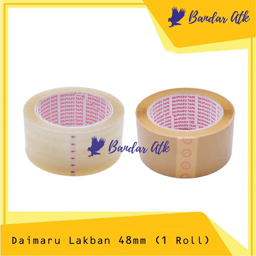 

Lakban Daimaru Bening Coklat 48mm x 90 yard Lakban 2 inch 48mm [1 ROLL]