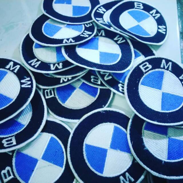 Emblem patch bordir logo bmw