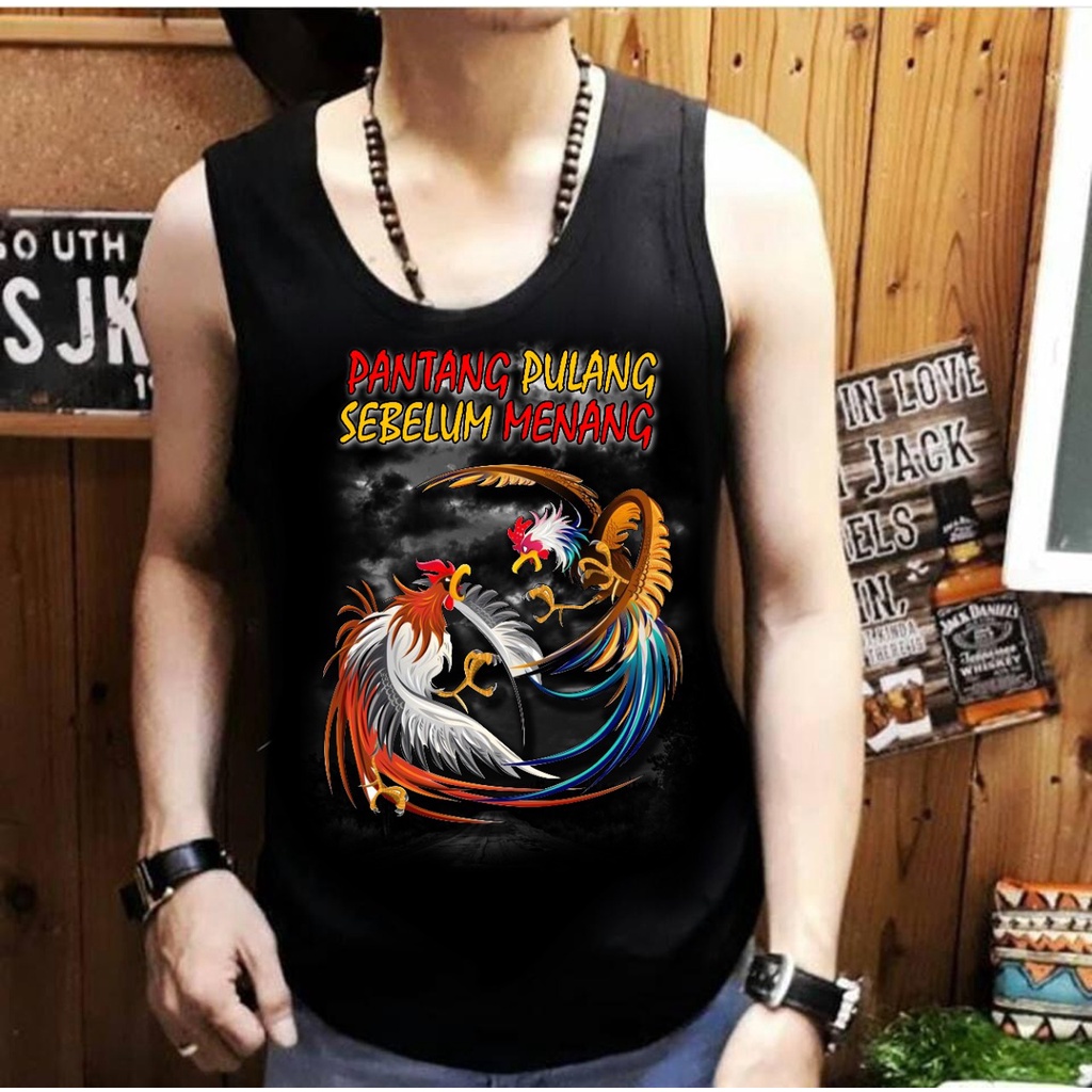 Shalch Trendy / Singlet Laki-Laki / Pakaian Dalam Pria Motif Ayam Pantang Pulang