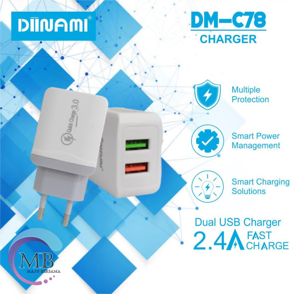 BM049 Batok ADAPTOR Cashan diinami fast charcing 2usb 2.4A original SAMSUNG OPPO XIAOMI REALME VIVO MB2408