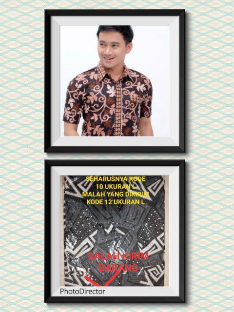 Bswart Batik Hrb026 Kenongo Hem Pendek Padi Pekalongan M L Xl Batik