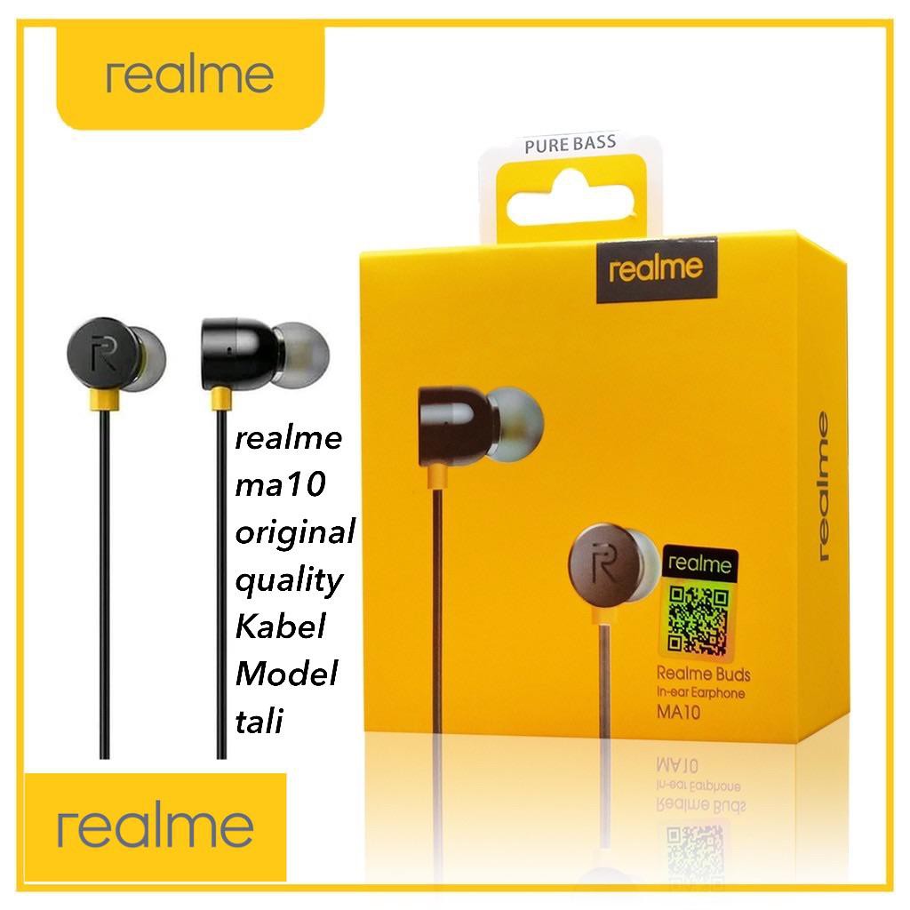 Headset earphone handsfree realme ma10 original 100%/headset realme buds magnet original