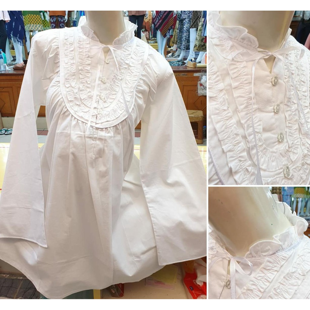 Baju Hamil Kerja Putih - Atasan Hamil Menyusui Putih Kerja Kantor